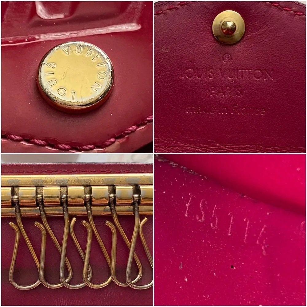 ❌SOLD❌ Louis Vuitton 6 Key Holder - Vernis Leather (Fuchsia/Red?) - Picture 7 of 9